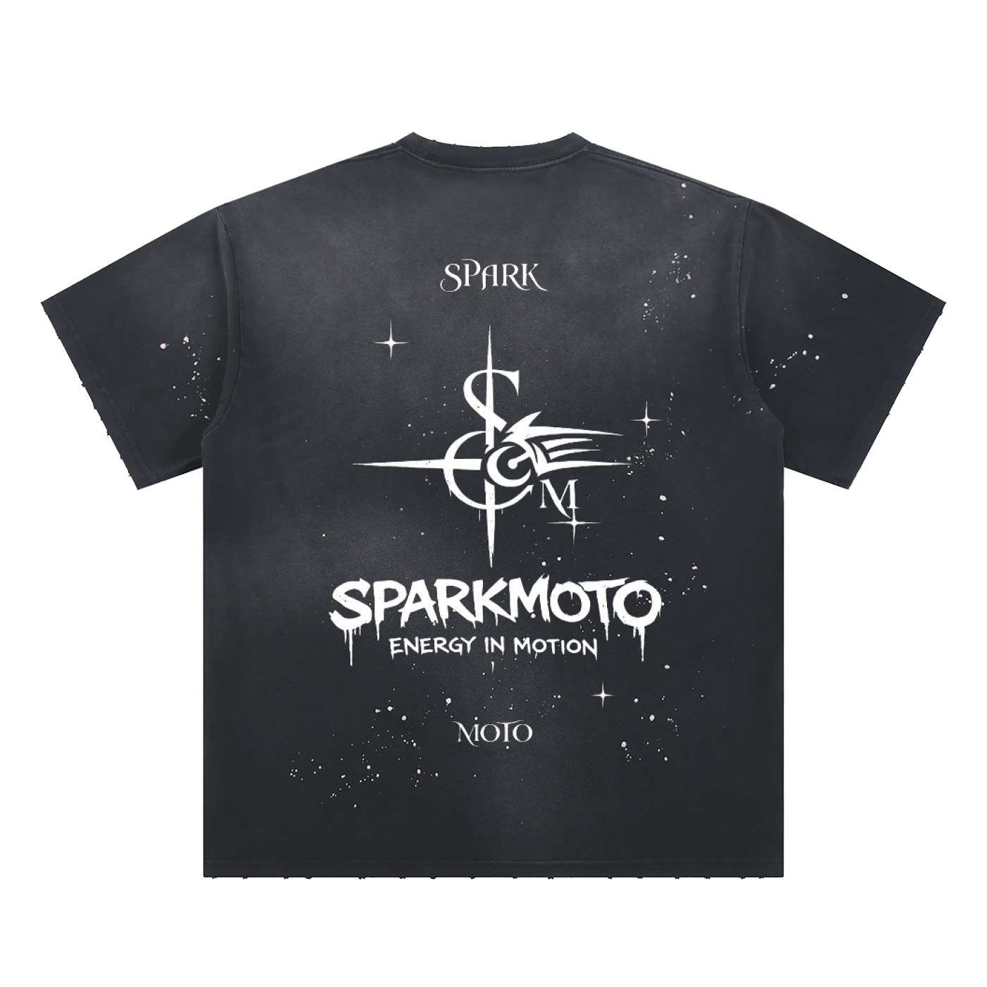 Hand-Frayed Sunfade Paint Splatter T-Shirt