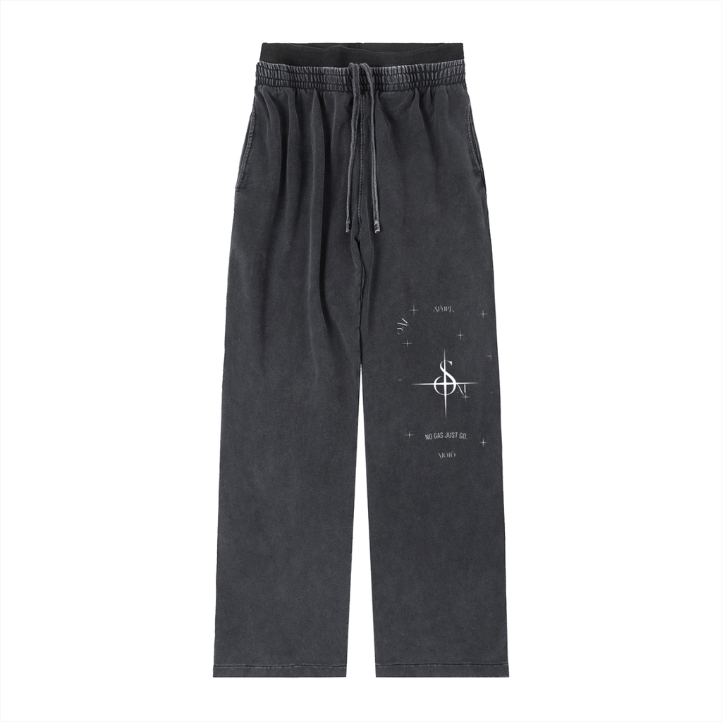 Spark Moto Classic Vintage Washed Double Waisted Pants