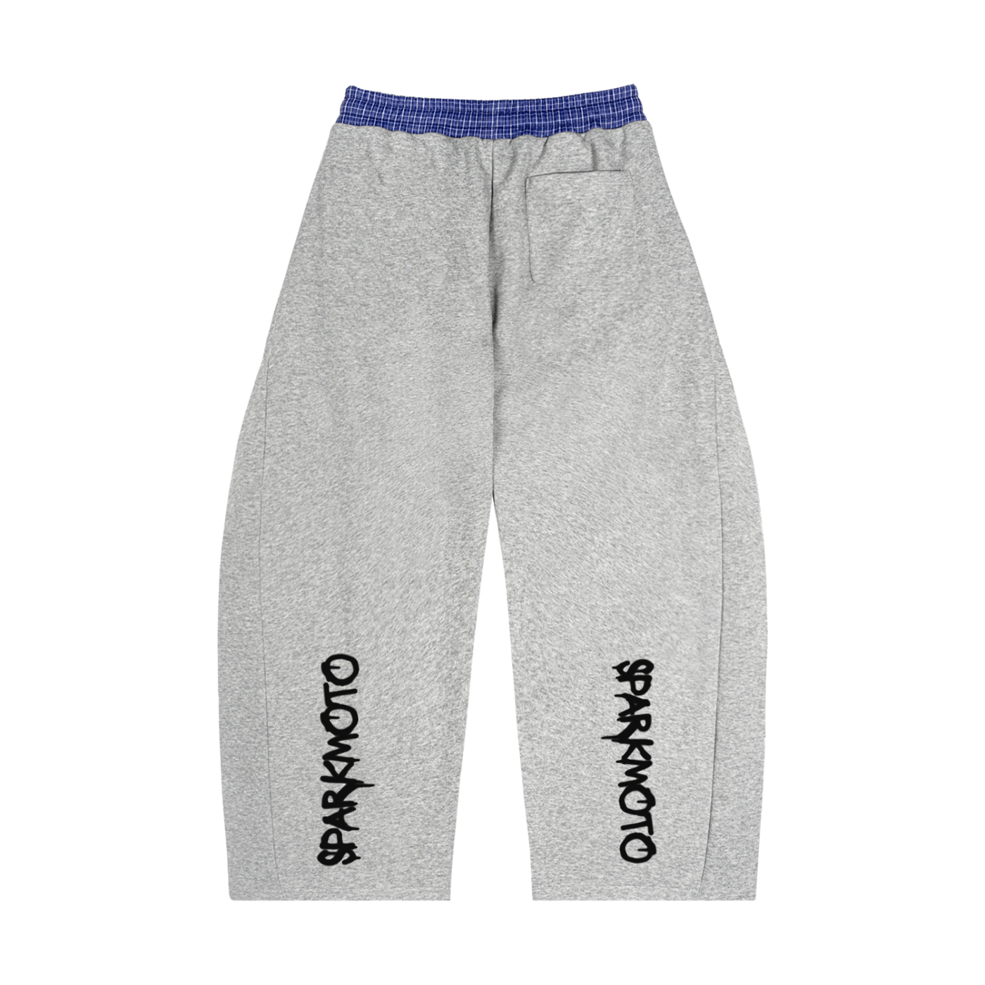 Plaid Waistband Barrel Sweatpants