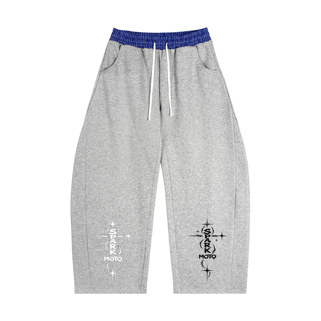Plaid Waistband Barrel Sweatpants